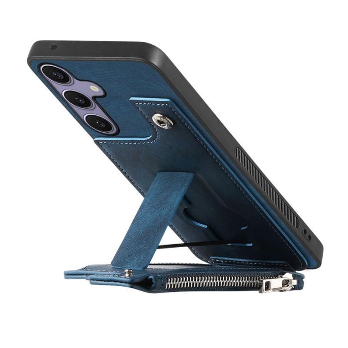 OEM - ZIZO Samsung Galaxy A55 5G Fodral Läder + Plast - Blå