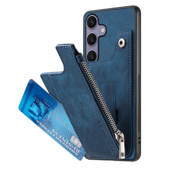 OEM - ZIZO Samsung Galaxy A55 5G Fodral Läder + Plast - Blå