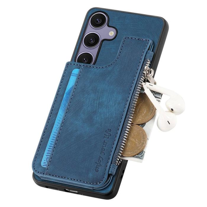 OEM - ZIZO Samsung Galaxy A55 5G Fodral Läder + Plast - Blå