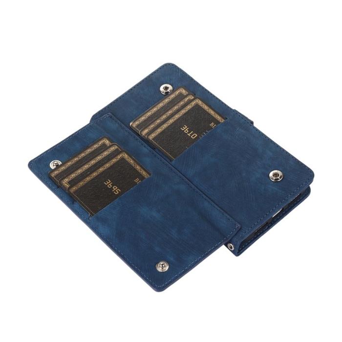 OEM - ZIZO Samsung Galaxy A55 5G Skal PU Läder Med Dragkedja - Blå