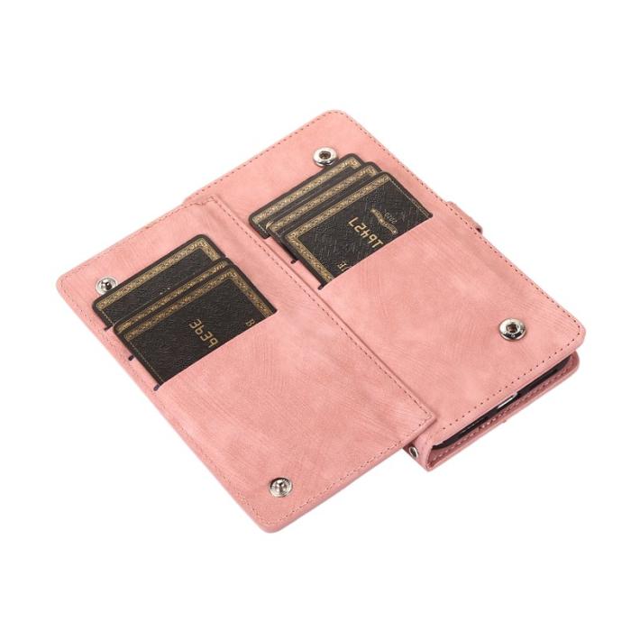 OEM - ZIZO Samsung Galaxy A55 5G Skal PU Läder Med Dragkedja - Roséguld