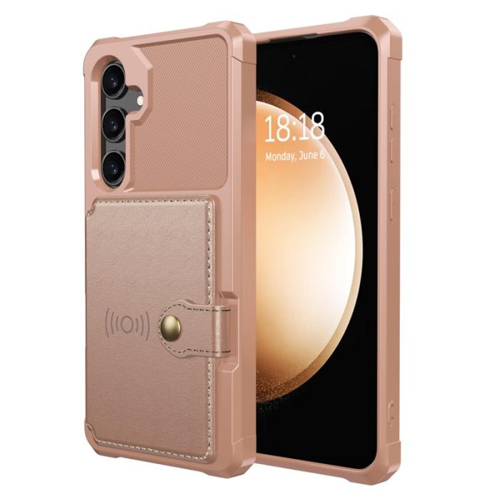OEM - ZM03 Samsung Galaxy A55 5G Skal PU Läder + TPU - Rosa