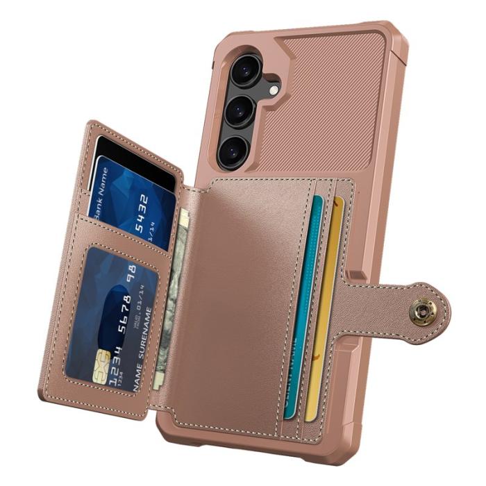 OEM - ZM03 Samsung Galaxy A55 5G Skal PU Läder + TPU - Rosa