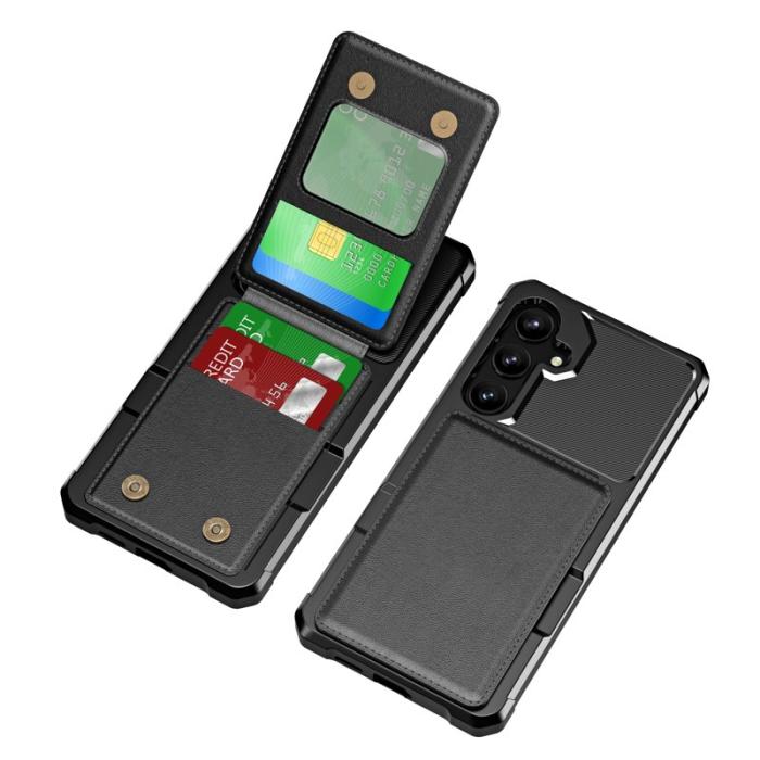 OEM - ZM11 Samsung Galaxy A55 5G Skal Äkta Läder + TPU - Svart