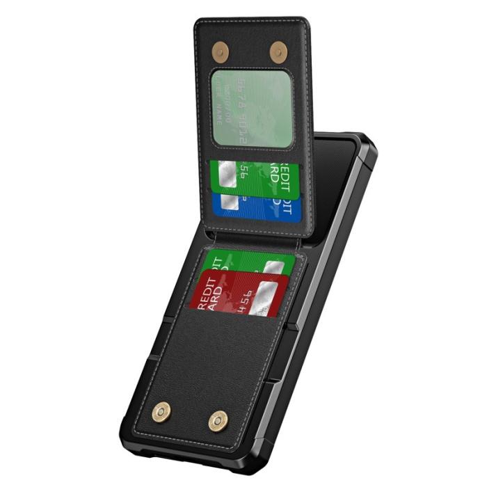 OEM - ZM11 Samsung Galaxy A55 5G Skal Äkta Läder + TPU - Svart