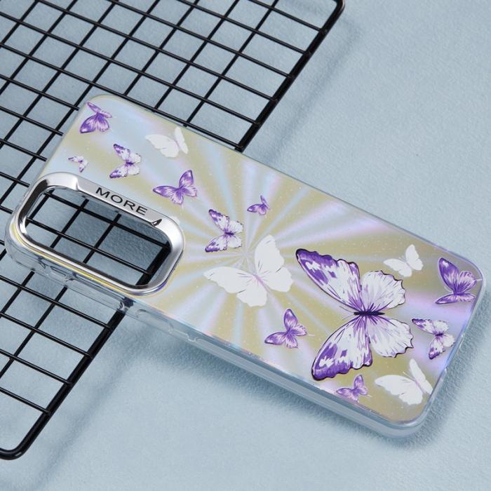 OEM - AB6 Samsung Galaxy A35 5G Skal TPU+PC Laser Elektropläterad Fjäril - AB6