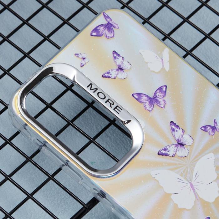 OEM - AB6 Samsung Galaxy A35 5G Skal TPU+PC Laser Elektropläterad Fjäril - AB6