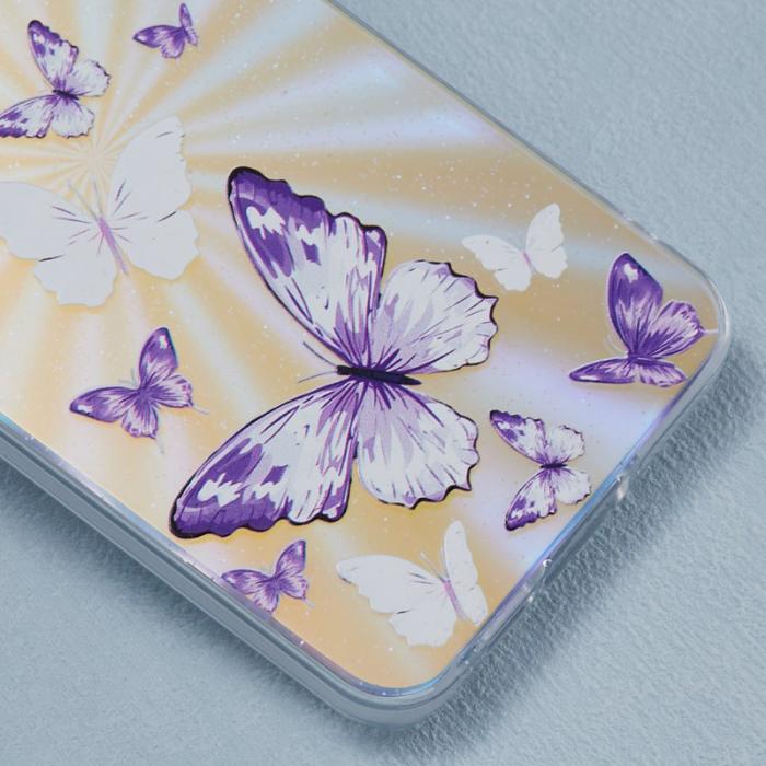 OEM - AB6 Samsung Galaxy A35 5G Skal TPU+PC Laser Elektropläterad Fjäril - AB6