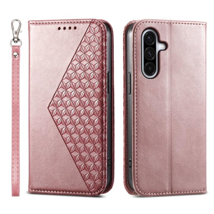OEM - ABEEL Samsung Galaxy A35 5G Fodral PU Läder + TPU - Roséguld