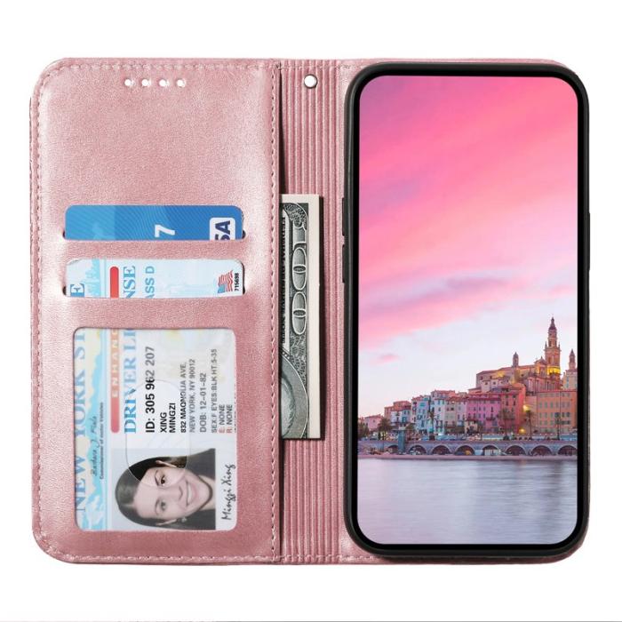 OEM - ABEEL Samsung Galaxy A35 5G Fodral PU Läder + TPU - Roséguld