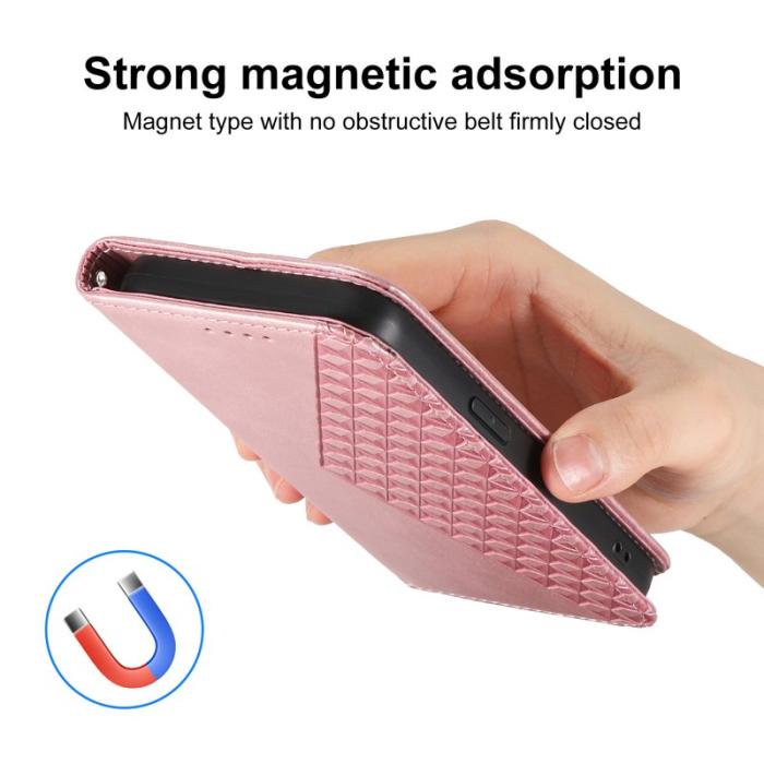 OEM - ABEEL Samsung Galaxy A35 5G Fodral PU Läder + TPU - Roséguld