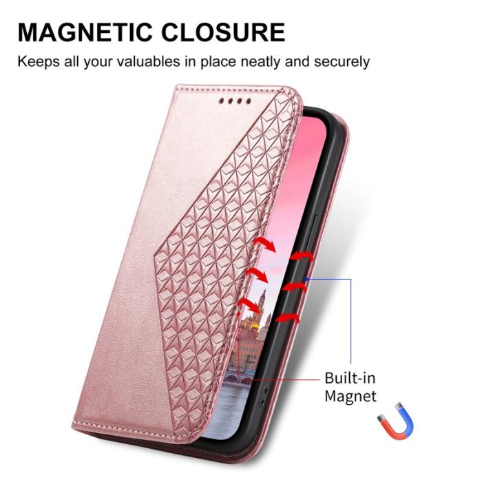 OEM - ABEEL Samsung Galaxy A35 5G Fodral PU Läder + TPU - Roséguld