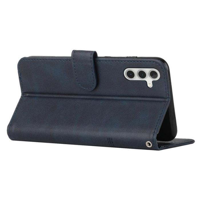 OEM - ABEEL Samsung Galaxy A35 5G Fodral Ställ PU Läder - Safir