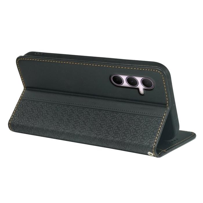 OEM - ABEEL Samsung Galaxy S26 Fodral Äkta Läder Flip - Svart