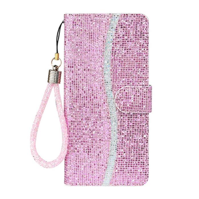 OEM - ABEEL Samsung Galaxy S26 Plus Fodral PU Läder Glitter - Rosa