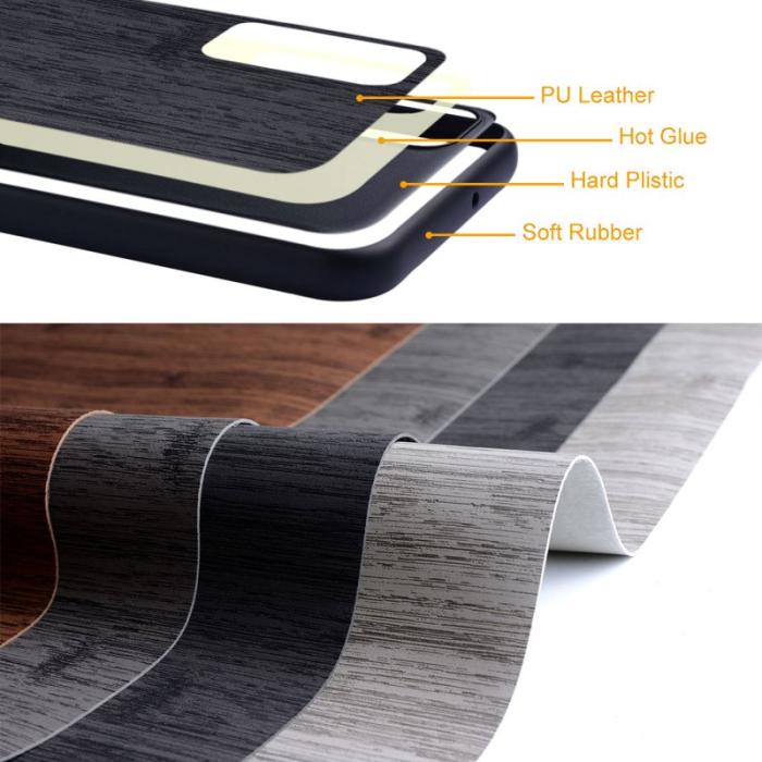 AIORIA - AIORIA Samsung Galaxy A35 5G Skal Bambutextur Skydd - Mörkgrå