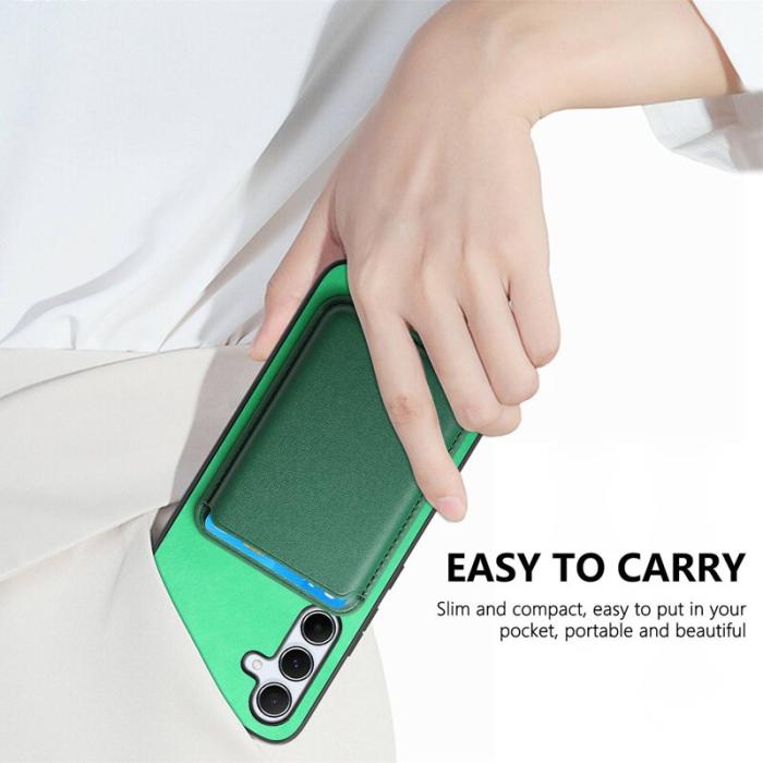 OEM - B2 Samsung Galaxy A35 5G Skal Plast Avtagbar Kortficka - Grön