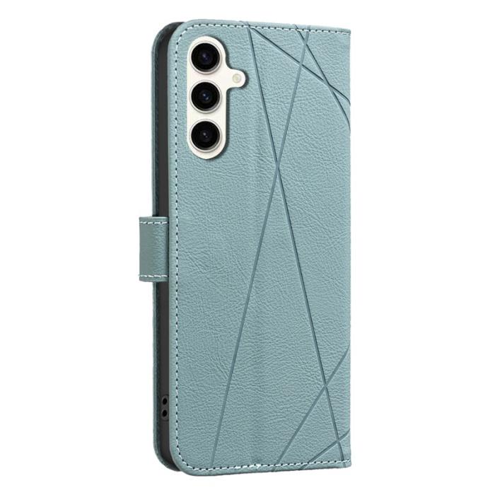 BINFEN COLOR - BINFEN Samsung Galaxy A35 5G Fodral Äkta Läder RFID Skydd - Grön