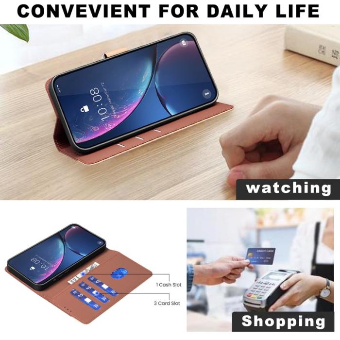 BINFEN COLOR - BINFEN Samsung Galaxy A35 5G Fodral RFID Skydd - Brun