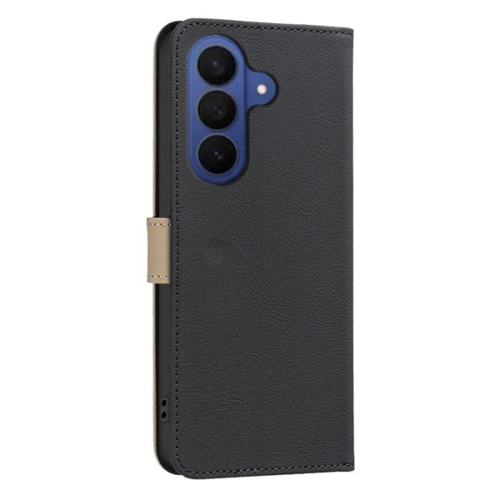 BINFEN COLOR - BINFEN Samsung Galaxy S26 Plus Fodral Äkta Läder RFID Skydd - Svart