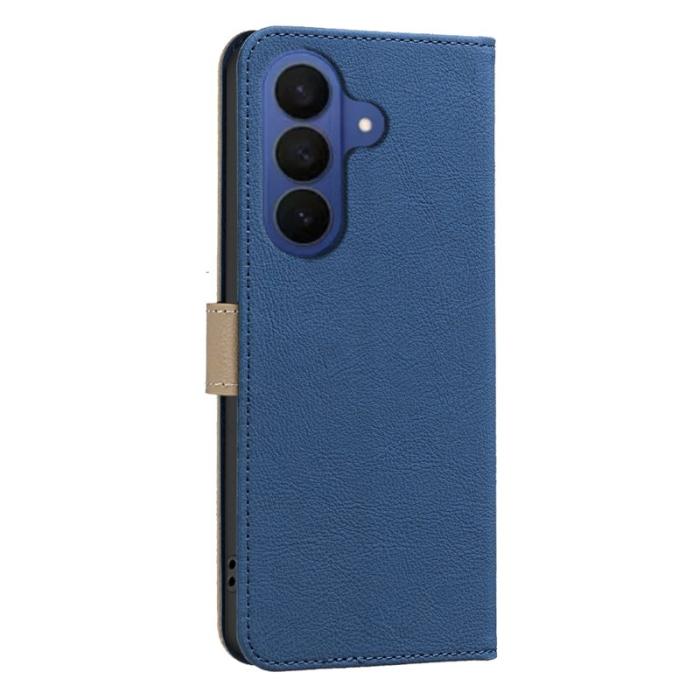 BINFEN COLOR - BINFEN Samsung Galaxy S26 Plus Fodral Äkta Läder RFID Skydd - Mörkblå