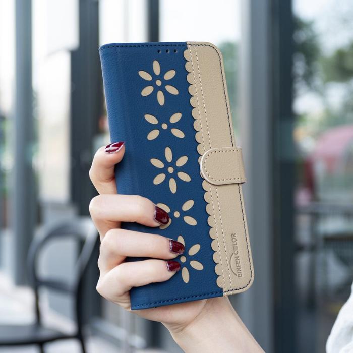 BINFEN COLOR - BINFEN Samsung Galaxy S26 Plus Fodral Äkta Läder RFID Skydd - Mörkblå