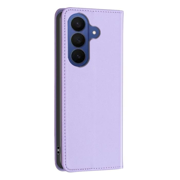 BINFEN COLOR - BINFEN Samsung Galaxy S26 Plus Fodral Äkta Läder Ställ - Lila