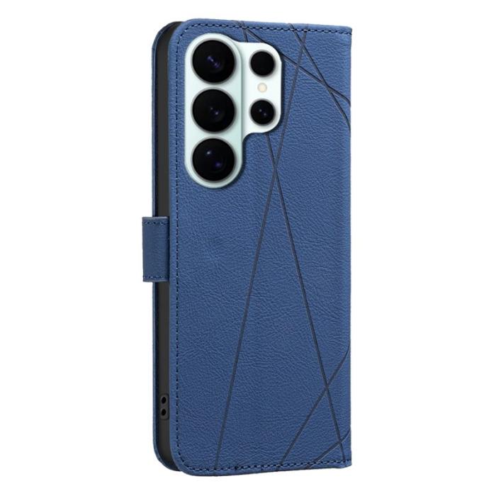 BINFEN COLOR - BINFEN Samsung Galaxy S26 Ultra Fodral Äkta Läder RFID Skydd - Blå