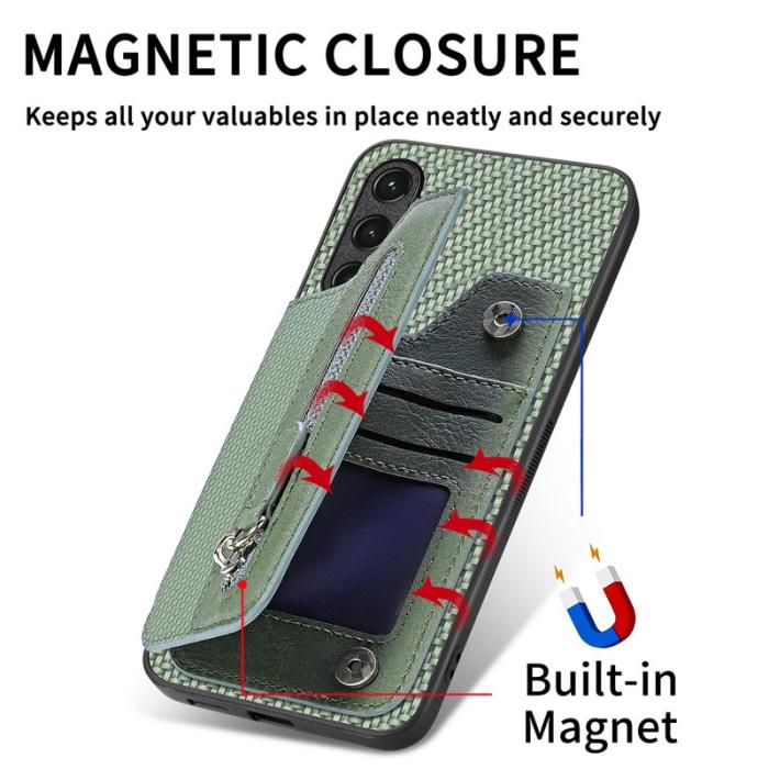 OEM - Samsung Galaxy A35 5G Fodral Äkta Läder + Plast - Svart