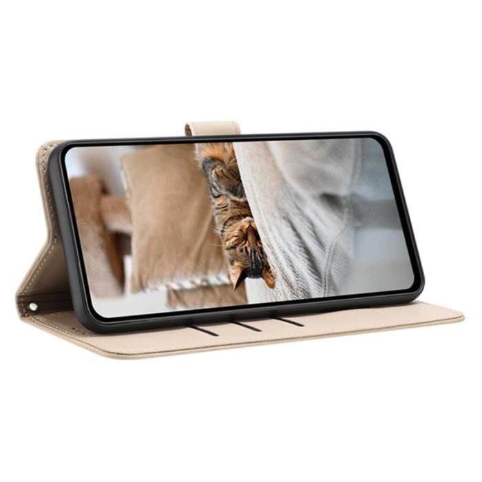 OEM - Cats Samsung Galaxy A35 5G Fodral Äkta Läder - Beige