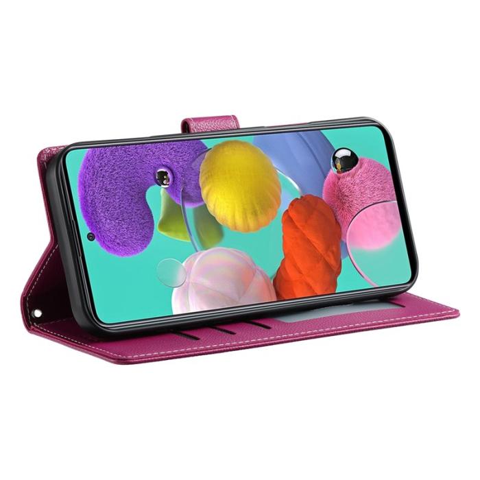 OEM - Samsung Galaxy A35 5G Fodral Äkta Läder Magnetisk - Rosa