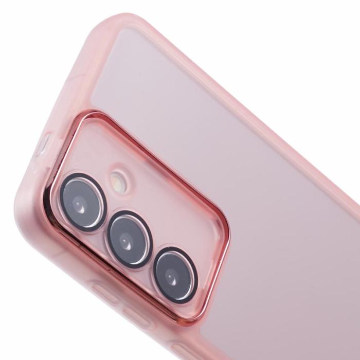 OEM - DKSM Samsung Galaxy A35 5G Skal TPU Electroplaterad - Transparent Rosa