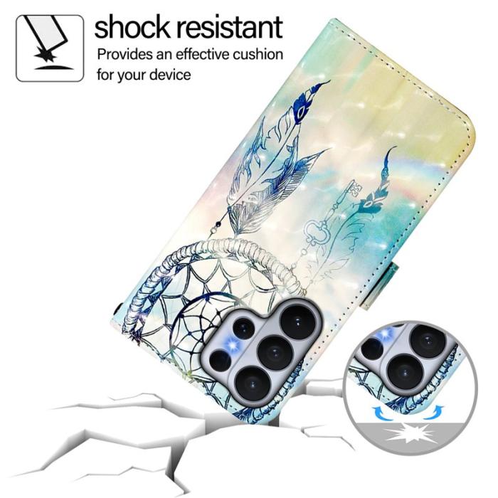 OEM - Dream Wind Chime Samsung Galaxy S26 Ultra Fodral Äkta Läder - Mönstrad