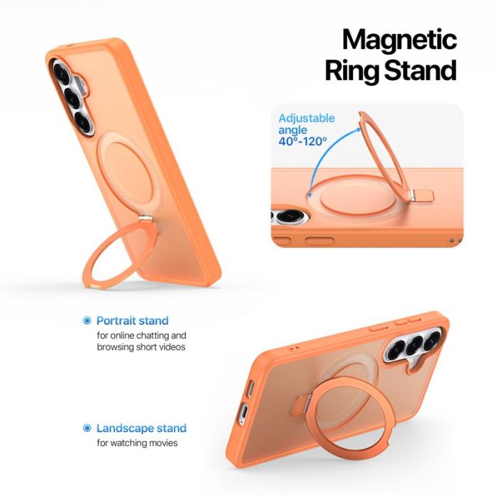 Dux Ducis - DUX DUCIS Samsung Galaxy S26 Skal PC TPU Matt Kickstand - Orange