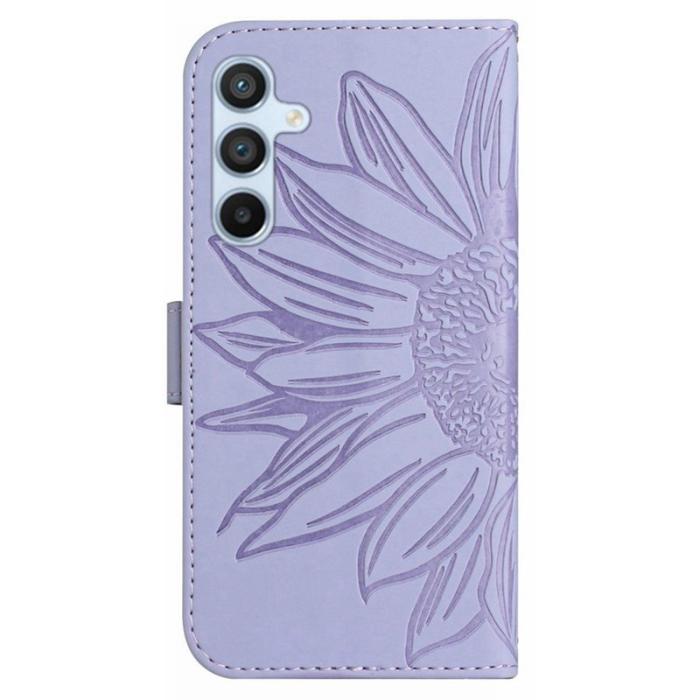 OEM - Samsung Galaxy A35 5G Fodral Konstläder Solros - Ljus Lila