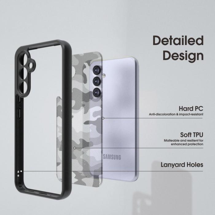 IBMRS - IBMRS Samsung Galaxy A35 5G Skal Stöttålig Hybrid Hård PC Mjuk TPU - Svart