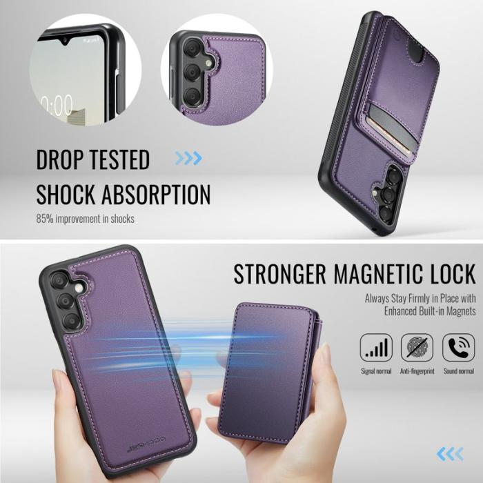 JEEHOOD - JEEHOOD Samsung Galaxy A35 5G Fodral KonstLäder - Lila