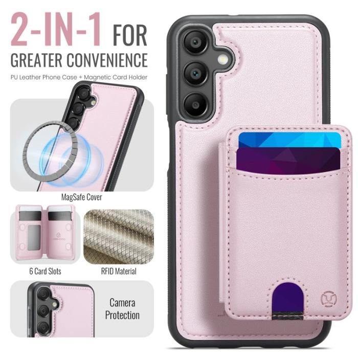 JEEHOOD - JEEHOOD Samsung Galaxy A35 5G Fodral KonstLäder - Rosa