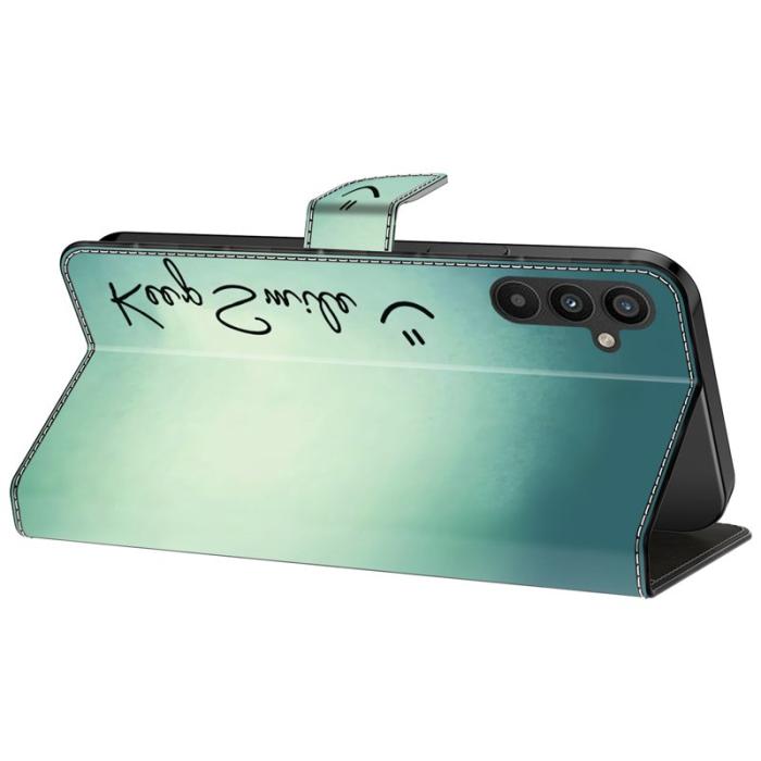 OEM - Keep Smile Samsung Galaxy A35 5G Fodral PU Läder Mönster - Svart