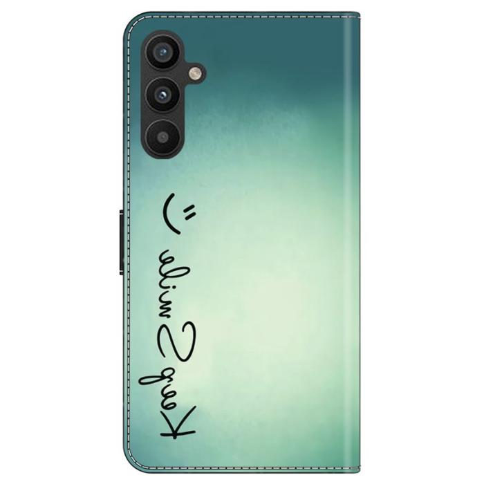 OEM - Keep Smile Samsung Galaxy A35 5G Fodral PU Läder Mönster - Svart