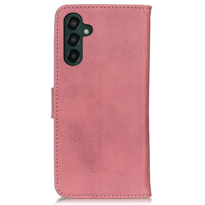 KHAZNEH - KHAZNEH Samsung Galaxy A35 5G Fodral Äkta Läder - Rosa