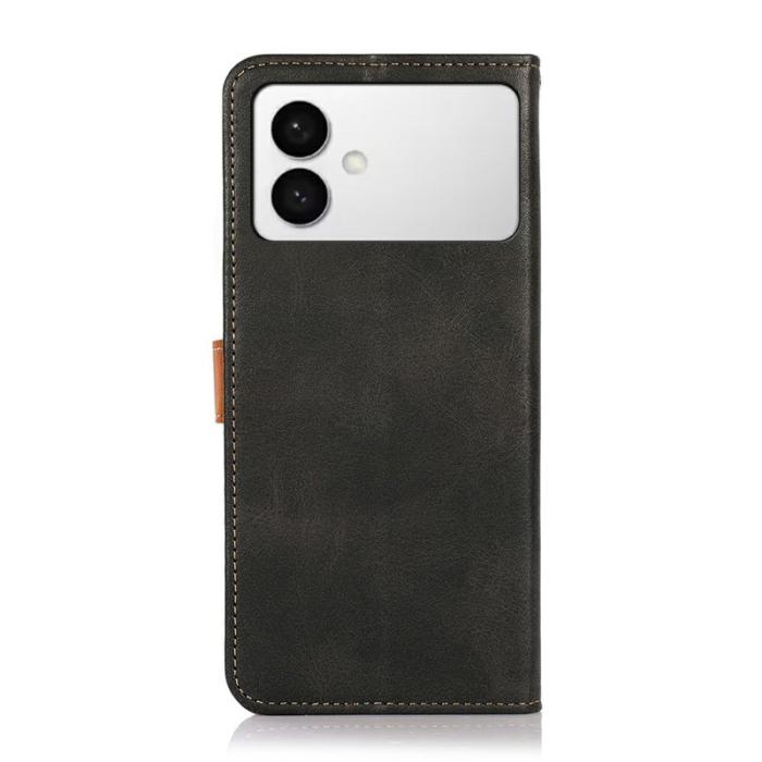 KHAZNEH - KHAZNEH Samsung Galaxy S26 Edge Fodral Läder Flip Cover - Svart