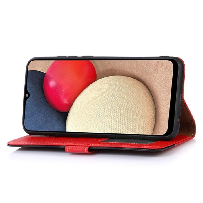 KHAZNEH - KHAZNEH Samsung Galaxy S26 Edge Skal RFID Skydd Konstläder - Röd