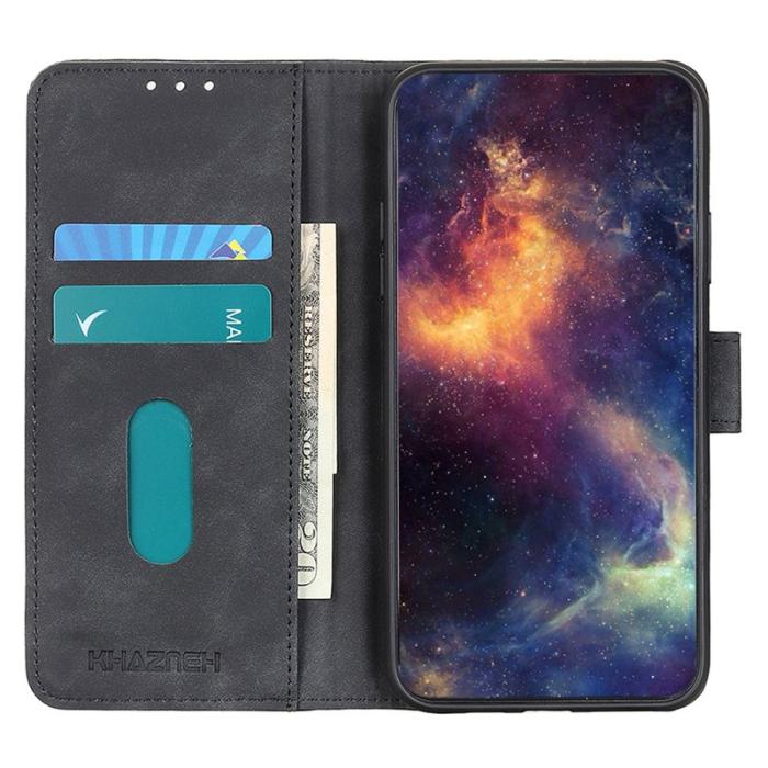 KHAZNEH - KHAZNEH Samsung Galaxy S26 / S26 Pro Skal Konstläder Retro - Svart