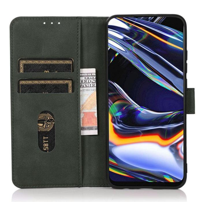 KHAZNEH - KHAZNEH Samsung Galaxy S26 Ultra Fodral Konstläder Ställ - Grön