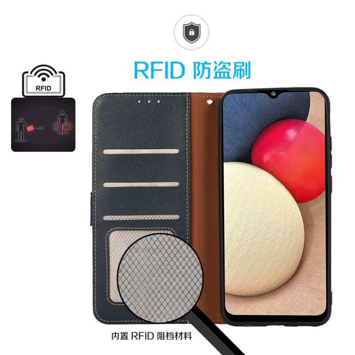 KHAZNEH - KHAZNEH Samsung Galaxy S26 Ultra Fodral RFID Skydd Konstläder - Blå