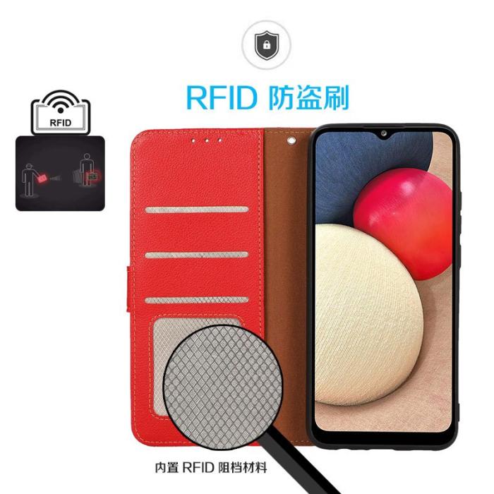 KHAZNEH - KHAZNEH Samsung Galaxy S26 Ultra Fodral RFID Skydd Konstläder - Röd