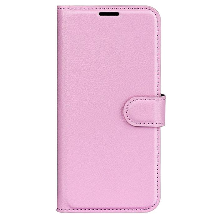 OEM - LITCHI Samsung Galaxy A35 5G Fodral PU Läder - Rosa