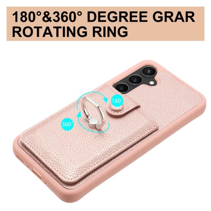 OEM - LITCHI Samsung Galaxy A35 5G Skal Äkta Läder - Brun