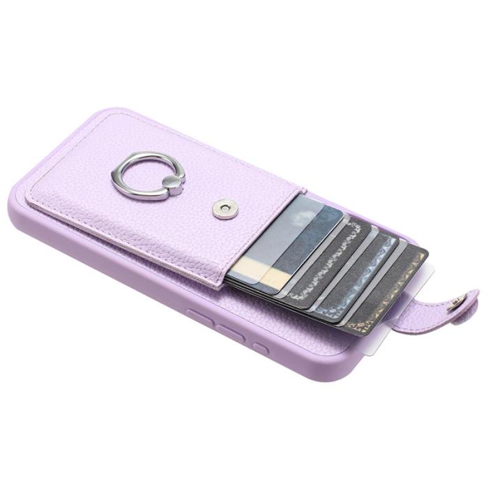 OEM - LITCHI Samsung Galaxy A35 5G Skal Äkta Läder - Lila